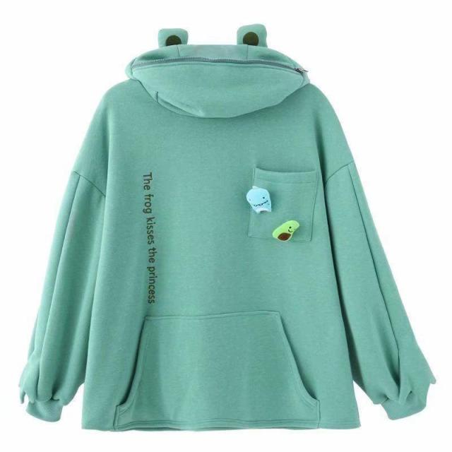 Sweatshirt grenouille avec capuche