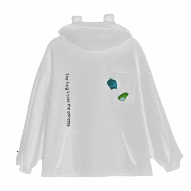 Sweatshirt grenouille avec capuche