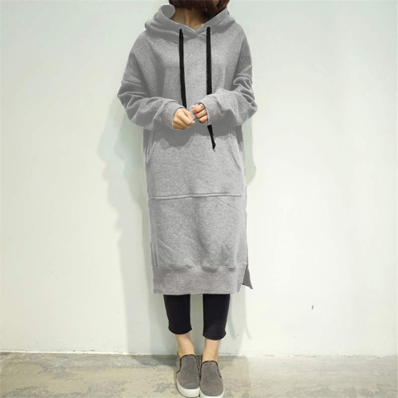 Sweatshirt à capuche super long