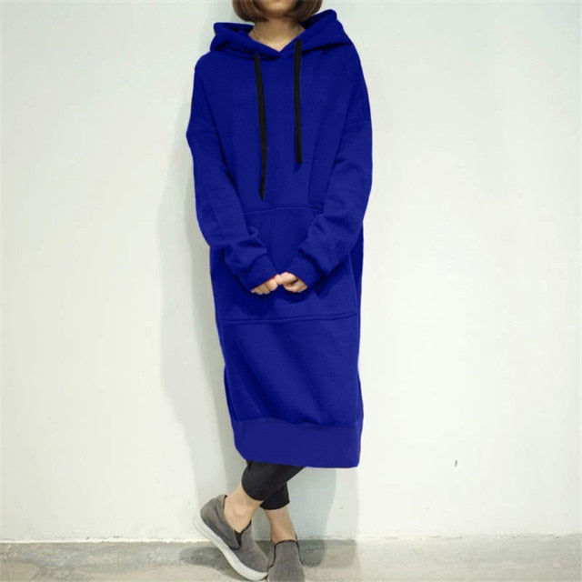 Sweatshirt à capuche super long