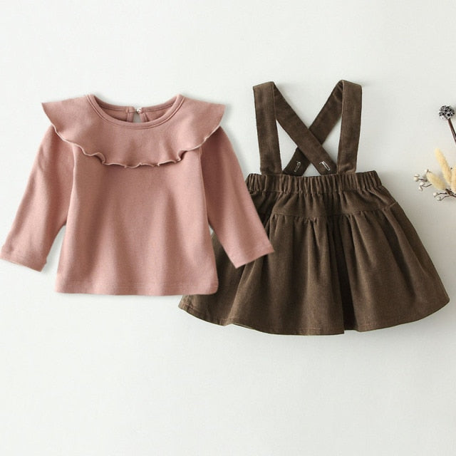 Blouse fleurie et joli haut aux brettelles fille