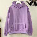 Sweatshirt à capuche couleur unie