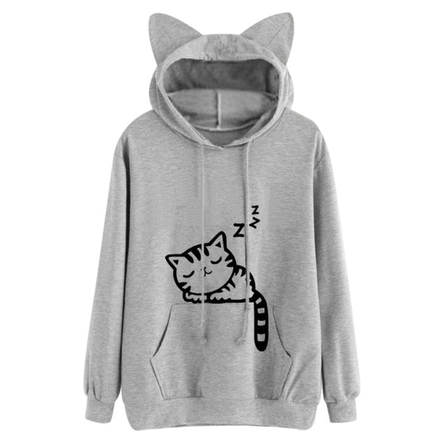 Sweatshirt a capuche en forme de chaton